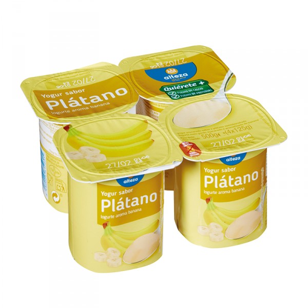 YOGUR ALTEZA SABOR PLATANO PACK 4 X 125 GRS