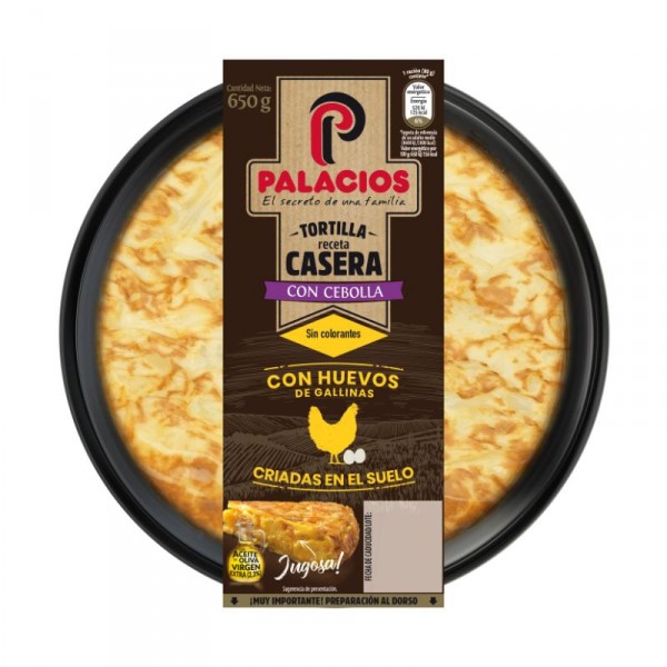 TORTILLA PALACIOS CASERA CON CEBOLLA 650 GRS
