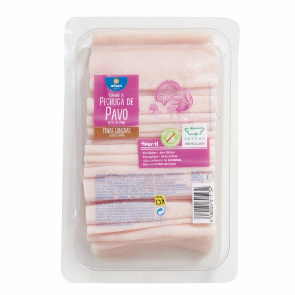 PECHUGA DE PAVO ALTEZA FINAS LONCHAS 260 GRS