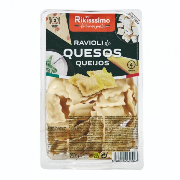 RAVIOLI RIKISSSIMO 4 QUESOS  250 GRS.