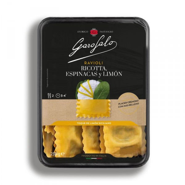 PASTA FRESCA GAROFALO RICOTTA-ESPINACAS Y LIMON 230 GRS.