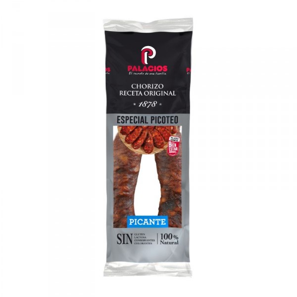 CHORIZO PALACIOS ESPECIAL PICOTEO PICANTE 425 GRS.