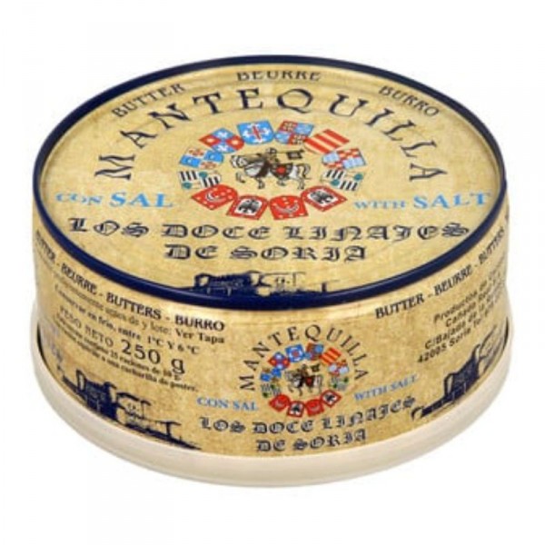 MANTEQUILLA DOCE LINAJES CON SAL LATA 250 GRS.