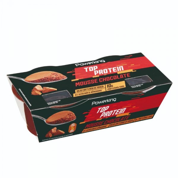 MOUSSE POWERKING PROTEICO CHOCOLATE PACK-2 UND. X 100 GRS.