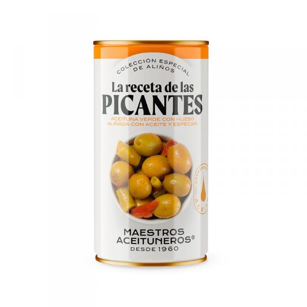 ACEITUNA RECETA DE LAS PICANTES M.ACEITUNEROS 350GR 185GR PE