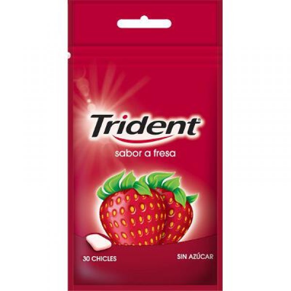 CHICLE TRIDENT FRESA BOLSA 43,5 GR.