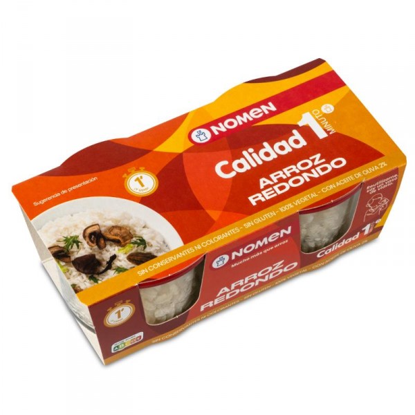ARROZ NOMEN VASITOS VIDRIO PACK 2 X 140GR.