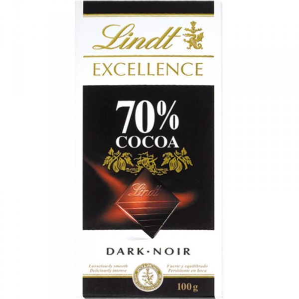 CHOCOLATE LINDT EXCELLENCE 70% CACAO 100 GRS