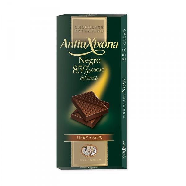 CHOCOLATE ANTIU XIXONA NEGRO 85% 90 GRS