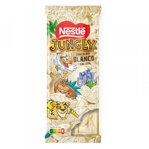 CHOCOLATE NESTLE JUNGLY BLANCO 90 GRS.