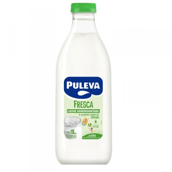 LECHE PULEVA SEMIDESNATADA PASTEURIZADA BOTELLA LITRO