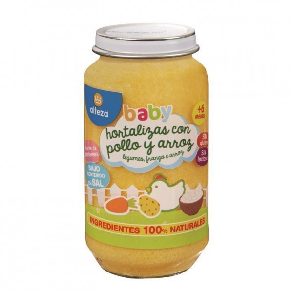 TARRITO ALTEZA BABY HORTALIZAS CON POLLO Y ARROZ 250 GRS.