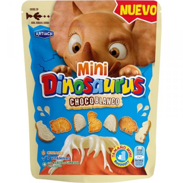 GALLETAS DINOSAURUS MINI CHOCOBLANCO 100 GRS.