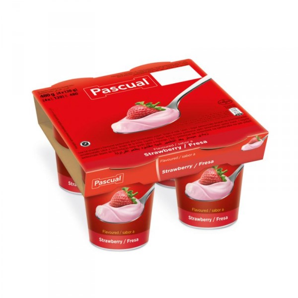YOGUR PASCUAL ORIGINAL SABOR FRESA PACK 4 UNDS X 120 GRS