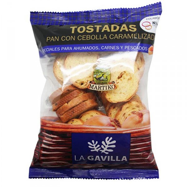 PAN TOSTADO LA GAVILLA CON CEBOLLA CARAMELIZADA 80 GRS