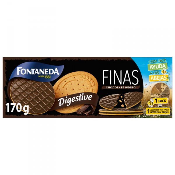 GALLETAS FONTANEDA FINAS DIGESTIVE CHOCOLATE NEGRO 170 GRS