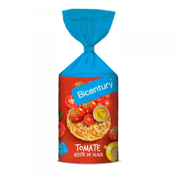 TORTITA BICENTURY MAIZ SABOR TOMATE C/ACEITE OLIVA 123 GR.