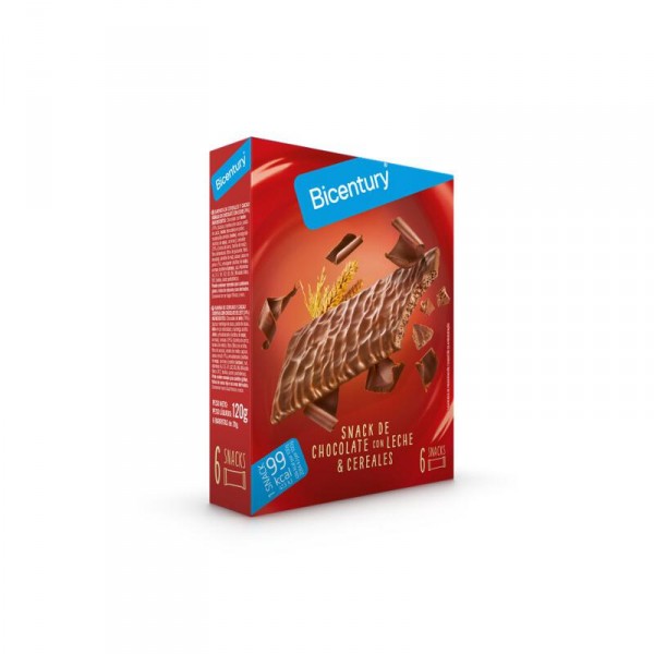 BARRITA BICENTURY SARI. CHOC.C/LECHE Y CEREALES P6 UND 120GR