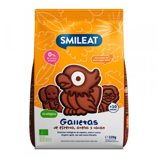 GALLETA SMILEAT AVENA Y CACAO ECO 220 GR.