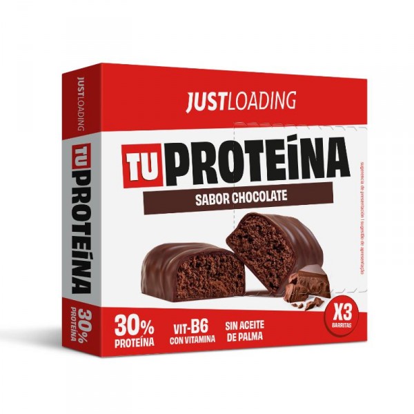 BARR.PROTEINA SABOR JUST LOADING CHOCOLATE INTENSO P-3X30 GR