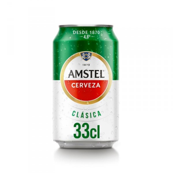 CERVEZA AMSTEL CLASICA LATA 33 CL.