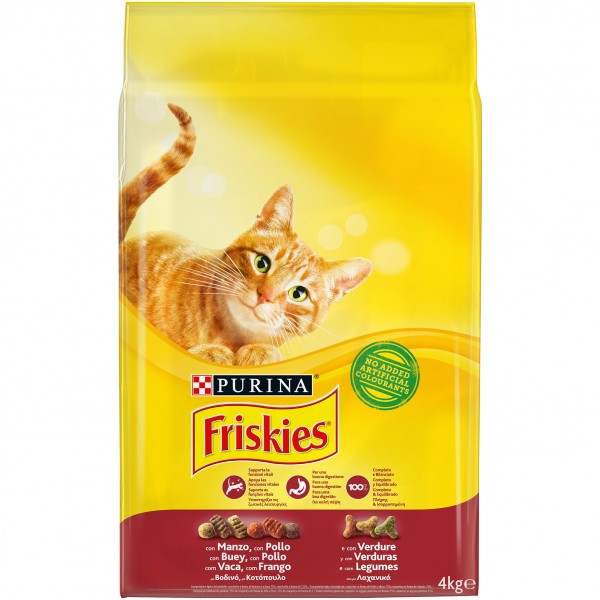 ALIMENTO FRISKIES PESCADO BLANCO Y VERDURAS GATO SECO 4 KG