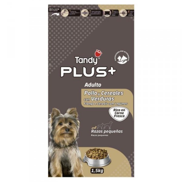 ALIMENTO TANDY PLUS+ PERRO RAZAS PEQUEÑAS 1,5 KILOS