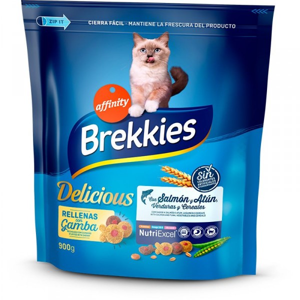ALIMENTO BREKKIES CAT DELICIOUS PESCADO 900 GRS.
