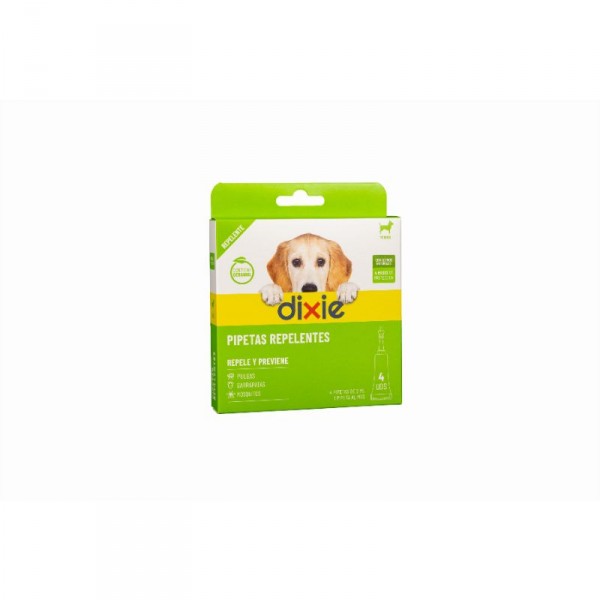 PIPETAS DIXIE REPELENTES PERROS 4 X 1 ML.