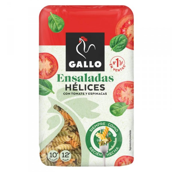 PASTA GALLO HELICES CON VEGETALES 450 GRS