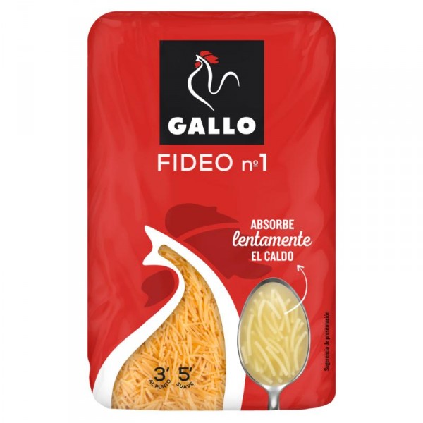 PASTA GALLO CLASICA CUCHARA FIDEO 1 450 GRS.