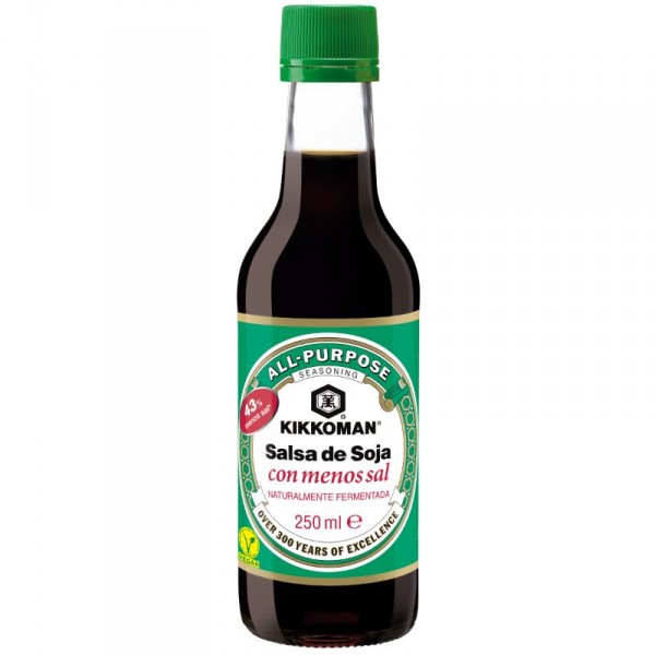 SALSA KIKKOMAN DE SOJA BAJA EN SAL 250 ML.