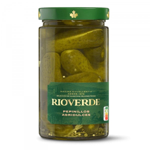 PEPINILLO AGRIDULCE RIOVERDE TARRO 680 GR., 380 GR. P.E.