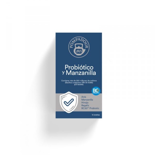 INFUSION POMPADOUR PROBIOTICO Y MANZANILLA 15 FILTROS