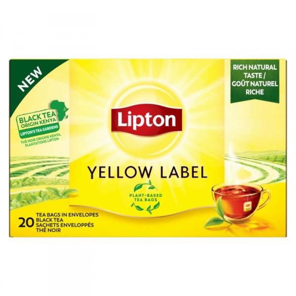 INFUSION LIPTON TE NEGRO YELLOW LABEL 20 FILTROS
