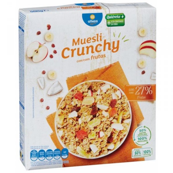 CEREALES ALTEZA MUESLI CRUJIENTE CON FRUTA 500 GRS.