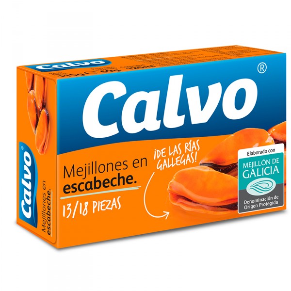 MEJILLON CALVO ESCABECHE 13/18 RR-125 69 GR. P.E.