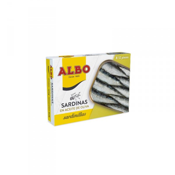 SARDINILLA ALBO EN ACEITE DE OLIVA 105 GRS 82 GRS P.E.