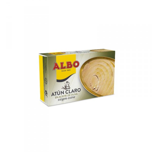 ATUN ALBO CLARO ACEITE OLIVA VIRGEN EXTRA OL-120, 82 GR.P.E.