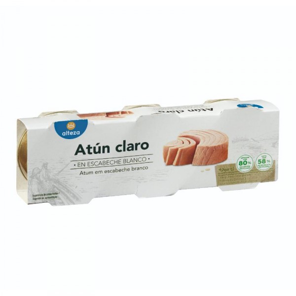 ATUN ALTEZA CLARO EN ESCABECHE RO-85 FA PACK-3X52 GR. P.E.