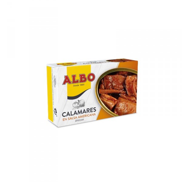 CALAMARES ALBO TROZOS EN SALSA AMERICANA OL-120 72 GRS P.E.