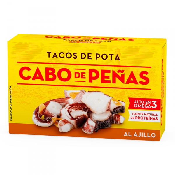 TACOS AL AJILLO CABO PEÑAS OL120 FACIL APERTURA, 65 GR. P.E.