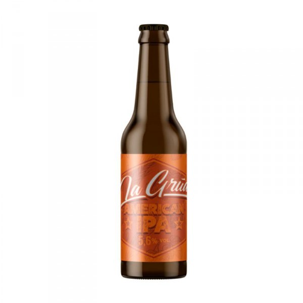CERVEZA LA GRUA AMERICAN IPA SIN GLUTEN BOTELLIN 33 CL.