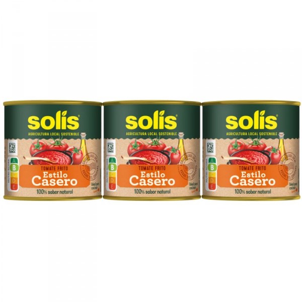 TOMATE FRITO SOLIS ESTILO CASERO LATA PACK 3 UNDS X 100 GRS