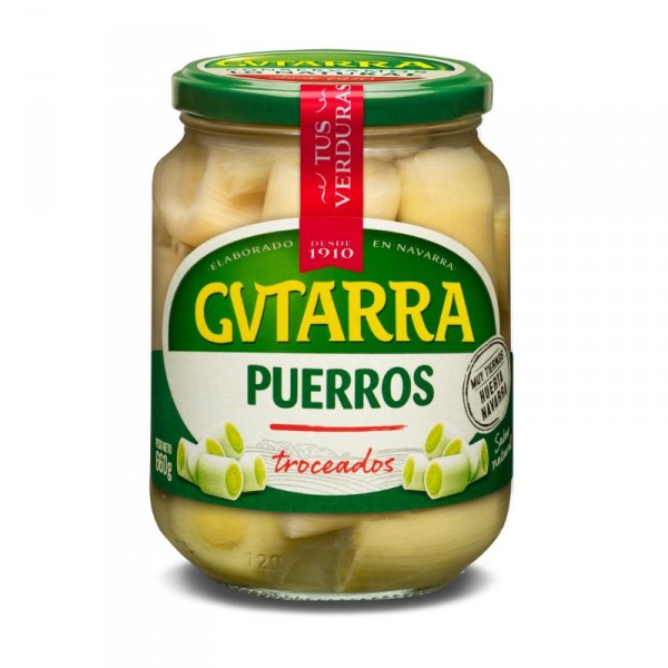 PUERROS GUTARRA EN TROZOS 660 GR., 400 GR. P.E.