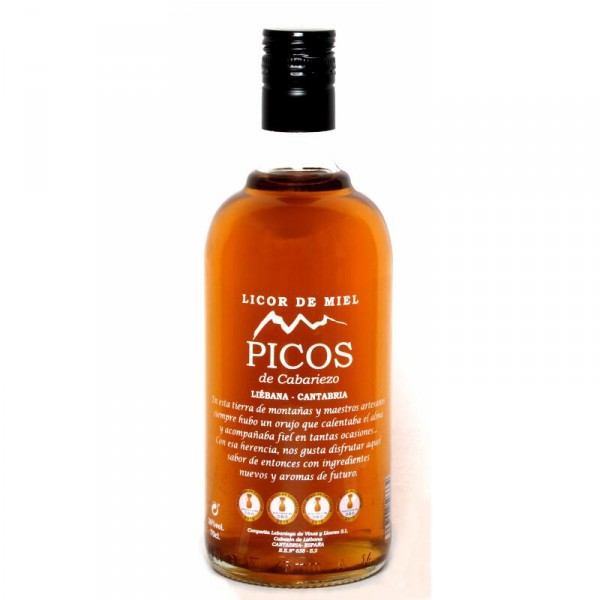 ORUJO PICOS CABARIEZO MIEL 70 CL.