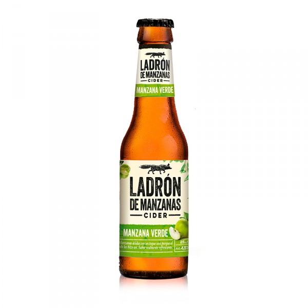 CIDER LADRON DE MANZANAS MANZANA VERDE 25 CL