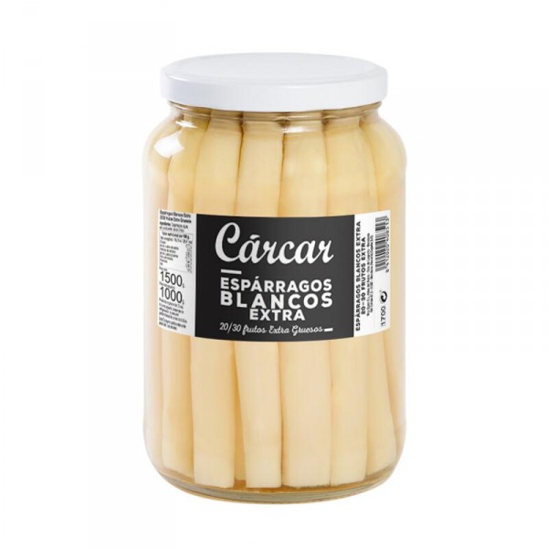 ESPARRAGO CARCAR BLANCO EX.20/30 FRUTOS 1500GRS,1000GRS P.E
