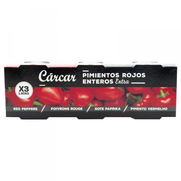 PIMIENTO CARCAR MORRON EXTRA PACK 3 UNDX80 GR. 180 GR.P.ESC.