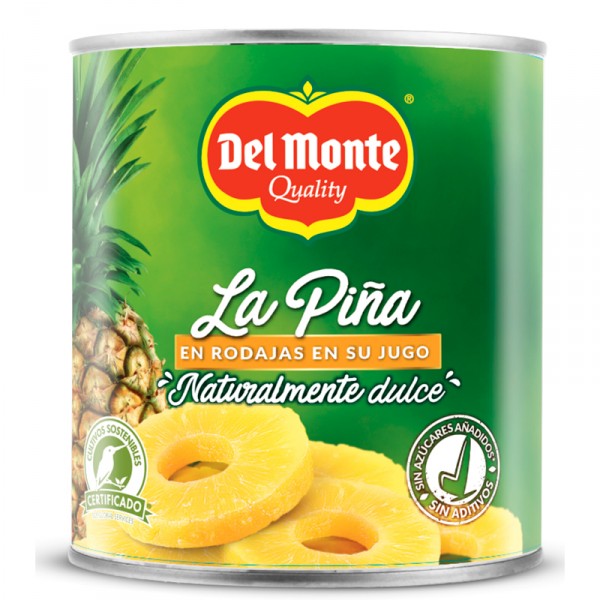 PIÑA DEL MONTE EN RODAJAS 825 GRS. 510 GRS. P.ESCURR.